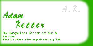 adam ketter business card